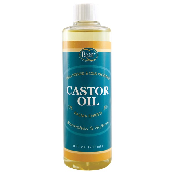 Baar Cold-Pressed, Cold-Processed, Hexane Free Castor Oil, 8 Ounces