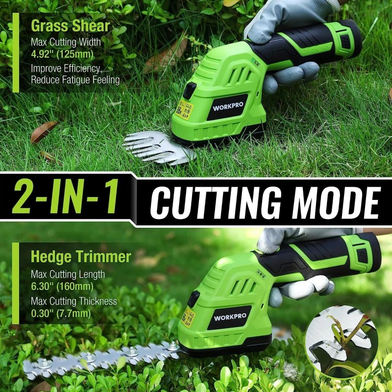 WORKPRO 12V Cordless Grass Shear&Shrubber