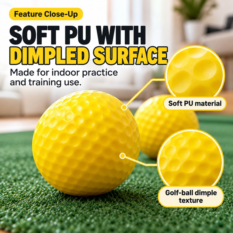 10-Pack Soft Golf Practice Balls for Indoor Swing Training –