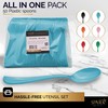 Blue Plastic Spoons Disposable 50 Pack, Heavy Duty Plastic Silverware,
