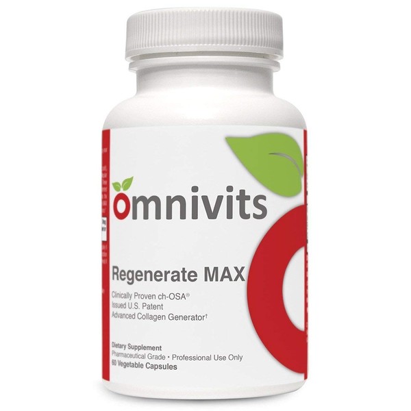 Omnivits Regenerate MAX | Advanced Collagen Generator with Choline, Biotin | Supports Beauty, Hair, Nails, Bone Flexibility, Healthy Joints | Anti-Aging |60 Vegetable Capsules