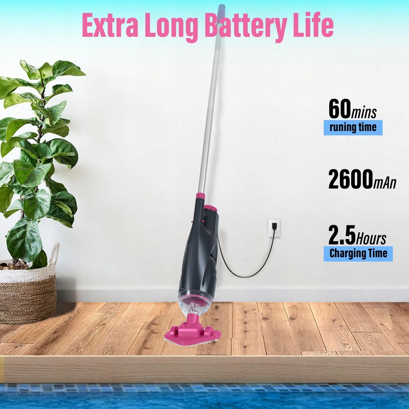 Rechargeable Handheld Hot Tub Spa Pool Vacuum, Cordless & Waterproof