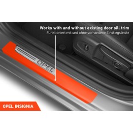 Luxshield Car Door Sill Protector for Opel Insignia Sports Tourer B Z18 I 2017-2023 - Protective Film Car Door Accessories Trim Paint Protection Film Transparent