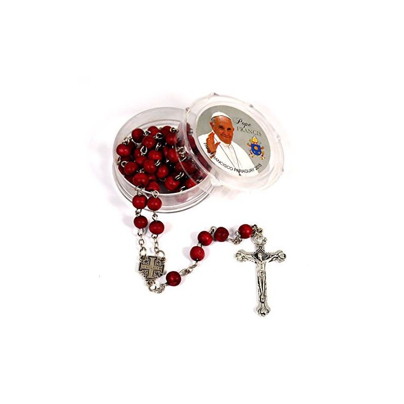 Holy Land Mall Pope Francis Rose Scented Rosary Jerusalem Cross