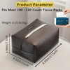 WEIHAO 2PCS Car Tissue Holder for 100-120 Tissues, Small Rectangular