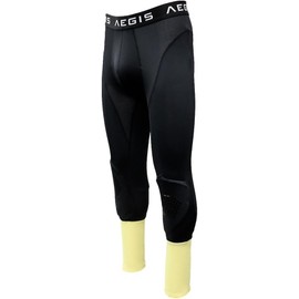 Aegis Interceptor Pro Goalie Base Layer Bottom, with High Performance, Lightweight, and Comfortable Impact Protection for Hockey Goalies Featuring D3O (X-Large) Black