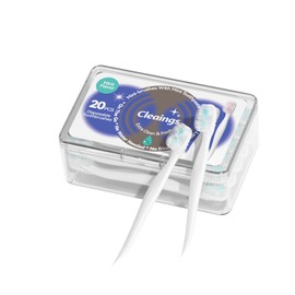 hequza Mini Brushes-Disposable Toothbrushes with Two Cleaning Beads Toothpaste and Pick for Work or Travel, 20 Count-Mint Flavor -（Pack of 1）