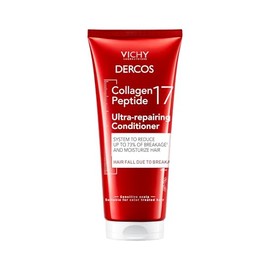 Vichy Dercos Collagen 17 Acondicionador Ultra Reparador y Anti-caída con Péptidos Pro-Colágeno para Cabello Dañado y Quebradizo, Hidrata Profundamente