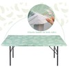 PHOGARY Fitted Tablecloths for 6 Foot Rectangle Tables, Green Table