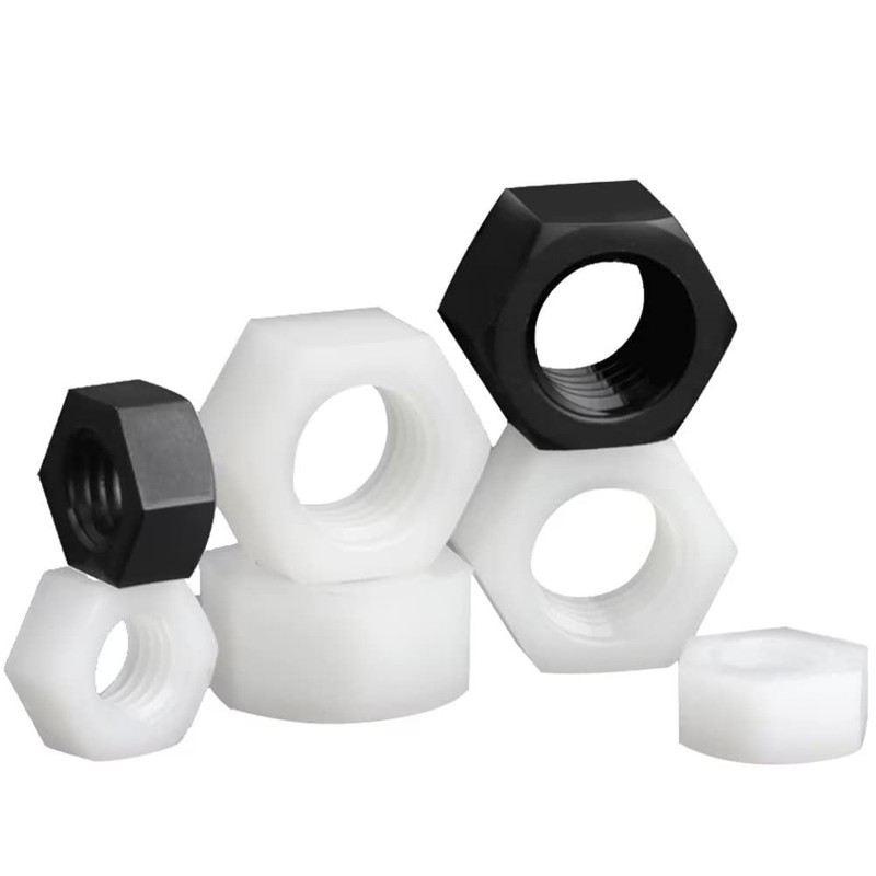FEEIMOL Nylon Hex Nuts Hex Nut Plastic Nuts White M10