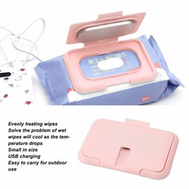 USB Warms Baby Wipes Heating Box, Baby Wipe Warmer,Portable Baby Wipe Warmer for Travel Home Car, Portable Diaper Wipe,Wartable USB Wet Wipe Heater Baby