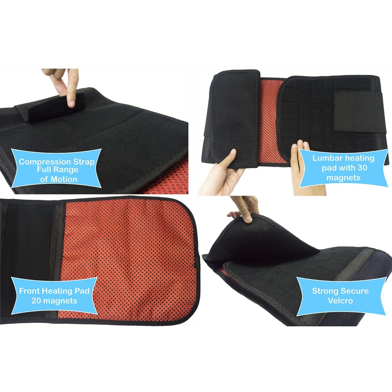 Lumbar Support Back Brace with Self-Heating Magnetic Therapy and Far