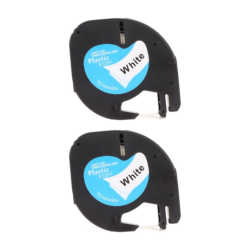 2Pcs Label Maker Tape 12mm Wide 13ft Long Waterproof Oil