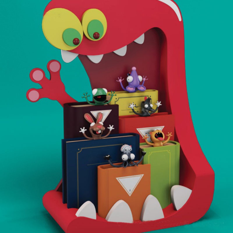Funny 3D Cartoon Animal Bookmark Cartoon Bookmark with Flat Body