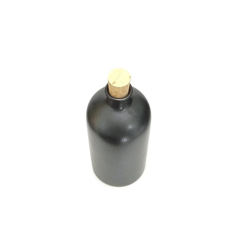 Shigaraki Ware ION-10B Ion Bottle, Round, Black