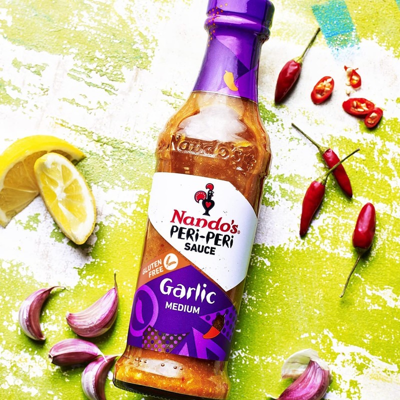 Nando's PERi-PERi Sauce Mixed Pack - Medium, Hot, Garlic, and