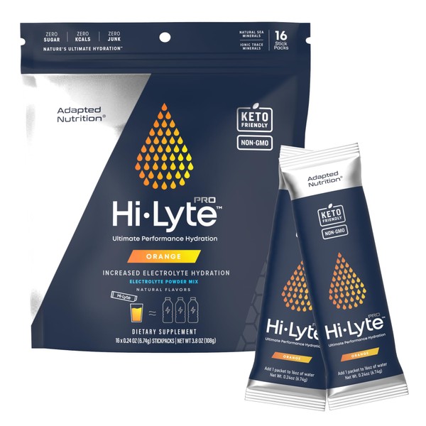 Adapted Nutrition Hi-Lyte Pro Hydration Packets - 16 Individual Drink