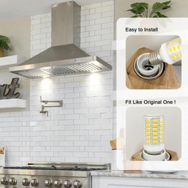 E17 LED Bulb 6W, kei d28k 4w kel2812 freezer bulb ac100-265v 3.5w Refrigerator Light Bulb Fit for Kenmore Refrigerator KEI D28A KEL2811, Microwave Over Stove Bulb, 5000K Daylight White, 2 Pack