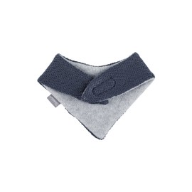 Sterntaler Unisex Baby Triangular Scarf Knitted Back Microfleece Neckerchief, navy