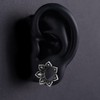 KOOBODY 2PCS Hollow Ear Gauges Plugs Floral Single Flared Tunnels
