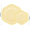 Liacere 50PCS Yellow Plastic Plates - Heavy Duty Disposable -Yellow