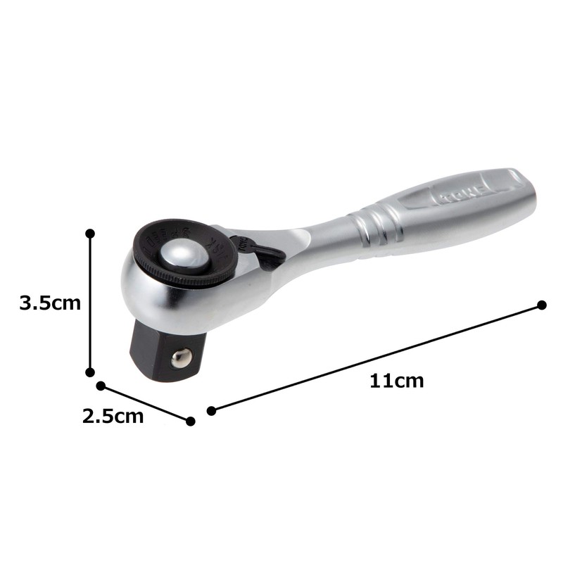 TONE RH4CHQS Compact Short Ratchet Handle (Quick Turn/Hold Type) Drive