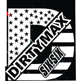 13" Dirtymax Duramax 6.6 Diesel Truck 2500 American Flag Stars Sticker Decal