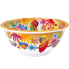 Les Jardins de la Comtesse - Deep Melamine Salad Bowl - Bahia Leaves - 3 L/25 cm - Multicoloured - Crockery Crockery Almost Unbreakable MelARTmine