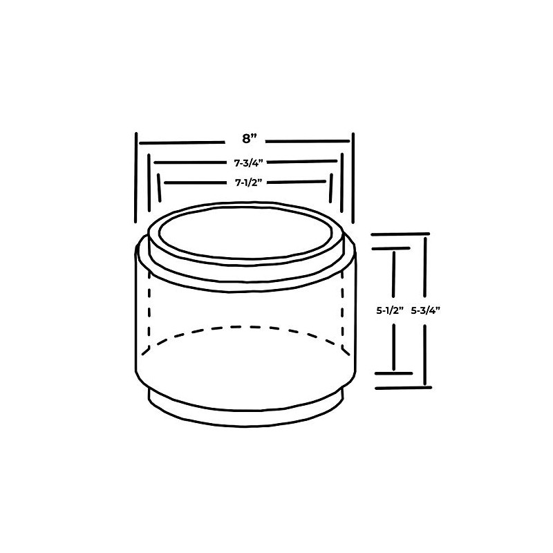 KastLite 8” Clear Polycarbonate Bollard Replacement Light Lens