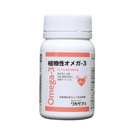 Wakasapri Omega-3, 120 Tablets, 1 Month Supply, DHA EPA Formulation, Plant Based Oil from Space Development Technology Supplement (Old Product, 1 Piece)