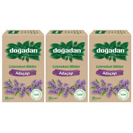 Dogadan Dogadan Adacayi (Sage Herbal Tea) 20 Tea Bags, Pack of 3