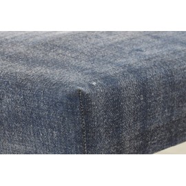 LR Home Antique Blue Indoor Bench, 3'11" X 1'4"