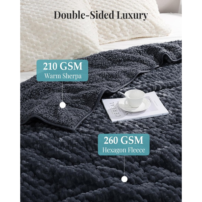 Topblan Weighted Blanket for Adults (60" x 80" 15lbs, Dark