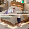 Feonase Floating Bed Frame Twin with Led Lights and Charging