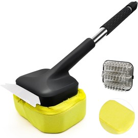 Eikovia Grill Brush - Grill Brush for Outdoor Grill,Bristle Free Grill Brush,BBQ Brush Sponge,Grill Accessories for Cleaning Grills,2 Replaceable Heat Resistant Heads