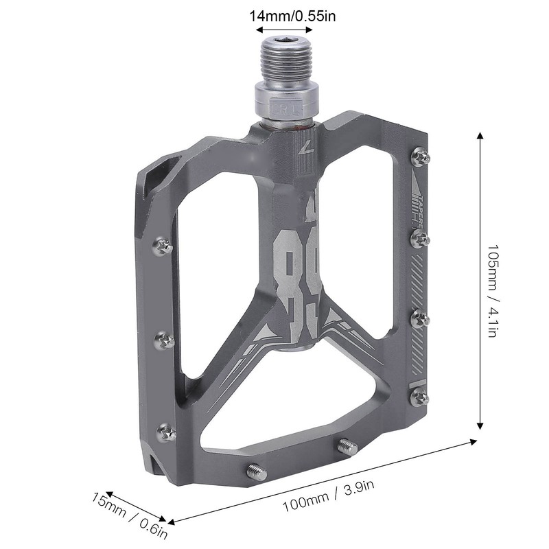 Enlee 2pcs Mountain Bike Pedals NonSlip DU Bearing Lightweight Bicycle