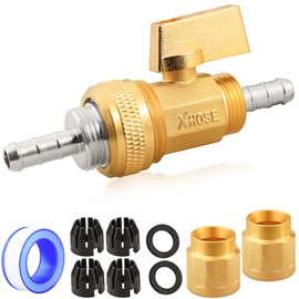 UNWAVER Garden telescopic hose end adapter with shut off Valve Garden telescopic Hose Repair Kit Fit Garden nozzle Valve 1Set