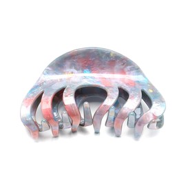 QinGoo Medium Hair Clip, Hair Clip, Hair Clip, Firmly Curled, Adult Hair Accessory, Cute, Women's, Korean, 1 Piece (3.3 x 1.6 inches (8.5 x 4.2 cm), Purple)