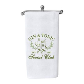 WCGXKO Gin Drinking Gift Gin Lover Gift Alcohol Drinker Gift Alcohol Lover Gift Drinking Lover Gift (Social Club G and T Towel CA)