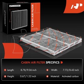 A-Premium - Filtro de aire de cabina de 2 piezas con carbón activado compatible con vehículos Mazda, 3 2014-2018, 6 2014-2021, CX-5 2013-2022