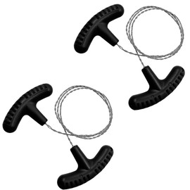 2Pcs Outdoor Survival Saw Wire, 70cm Emergency Survival Steel Manual Wire Saw Tool for Camping Hunting Hiking Fishing (Black)