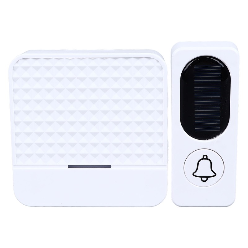 Wireless Doorbell White Self Power 20 to 80dB Adjustable Volume