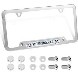 3D Aluminum Alloy License Plate Holder Suitable for Stormtrooper American car Metal License Plate Holder Front License Plate Holder for Women and Men (1 Pack)
