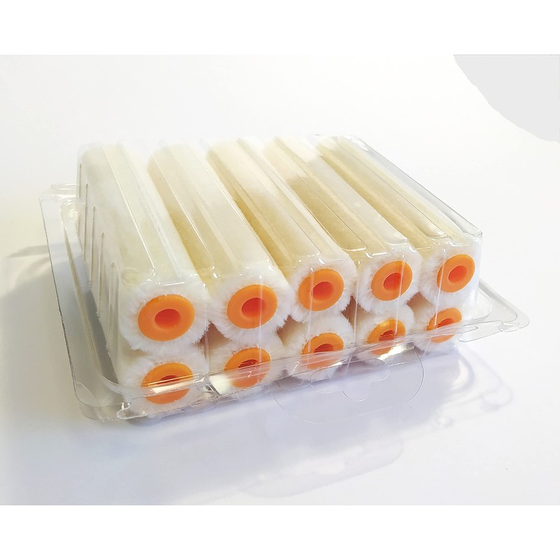 10 x Quercos Velour Paint Rollers, 10 cm, Velour Paint