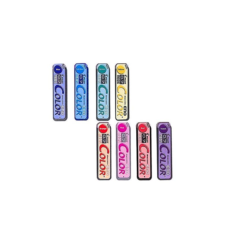Pilot Color Eno Replacement Lead, 0.7mm, 8 Color Set HRF7C-20