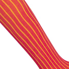 Mysocks Unisex Ribbed Knee Socks Made of Extra Fine Combed Cotton, Seamless Toe, Soft Latex Band, Trendy Colours, Fuchsia Yellow