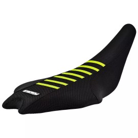 Yamaha 2009-2020 Yamaha YFZ 450R Seat Cover  ALL BLACK / NEON YELLOW RIBS  #201