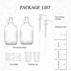 2 Pcs Glass Liquid Laundry Detergent Dispenser with Cup Holders,