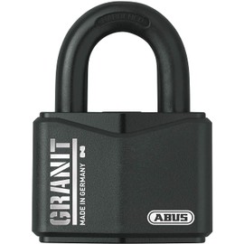 ABUS Granite Padlock 37/60 #SZP for Outdoor Use - with Security Card and Key - Made of Hardened Special Steel - ABUS Security Level 10 - Black