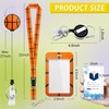 ID Badge Holder with Lanyard Basketball Closeup Retractable Badge Reel